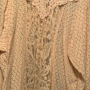 Torrid Cream Lace Top